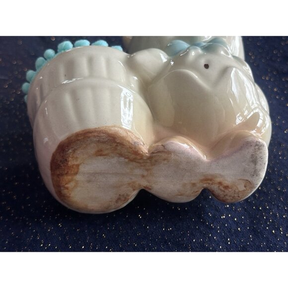 Shawnee Pottery Pig Pin Cushion Basket circa 1950s Sewing Tool Embroidery Quilt - Picture 6 of 6